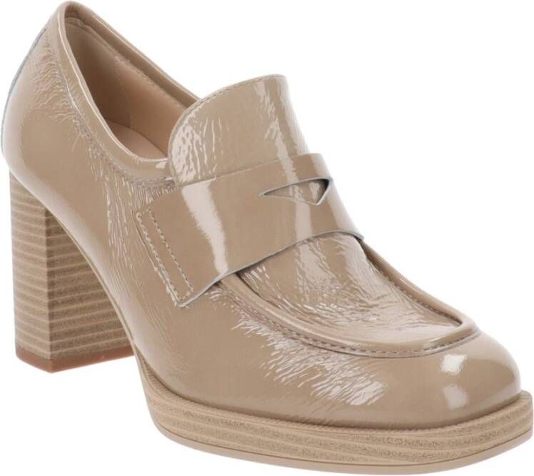 Nerogiardini Leren Hoge Hakken Schoenen Vrouwen Beige Dames