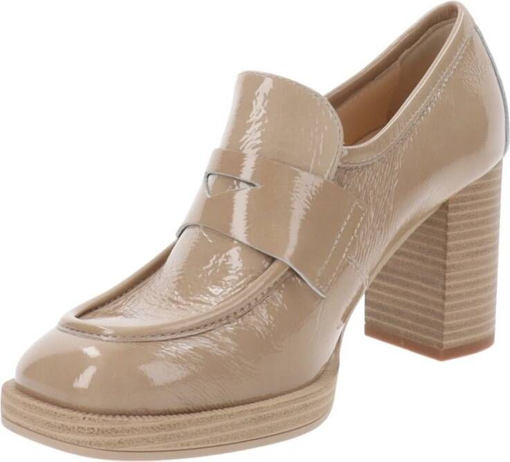 Nerogiardini Leren Hoge Hakken Schoenen Vrouwen Beige Dames