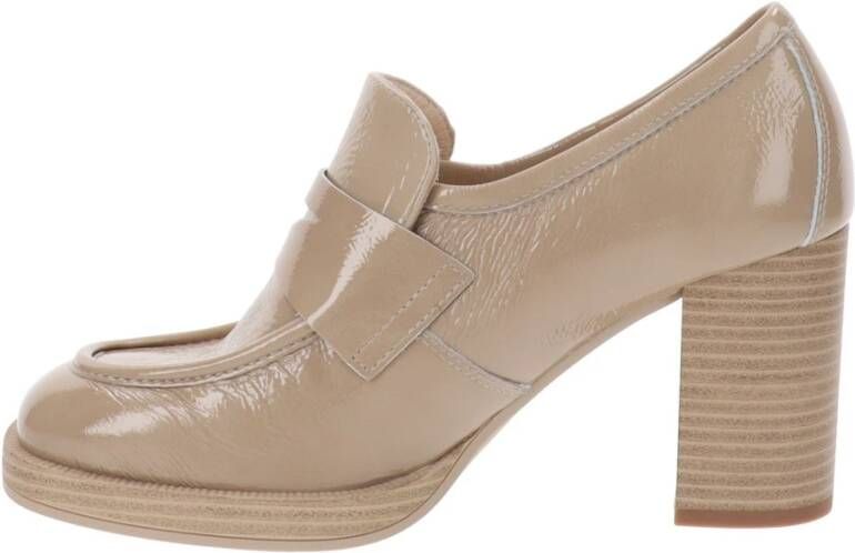 Nerogiardini Leren Hoge Hakken Schoenen Vrouwen Beige Dames