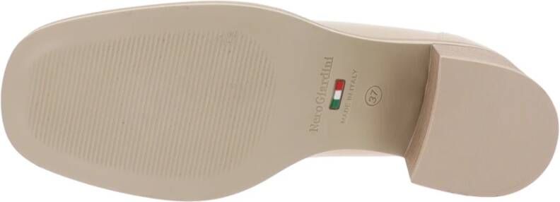 Nerogiardini Leren Hoge Hakken Slip-On Beige Dames