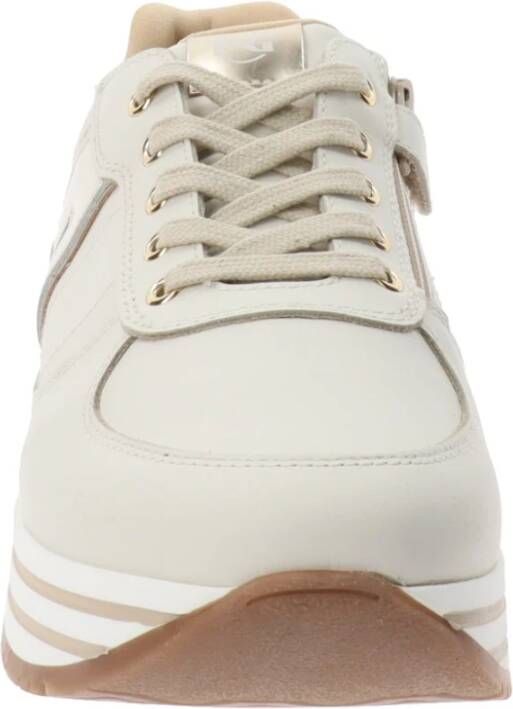 Nerogiardini Leren Meisjes Sneakers Beige Dames