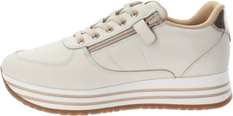 Nerogiardini Leren Meisjes Sneakers Beige Dames