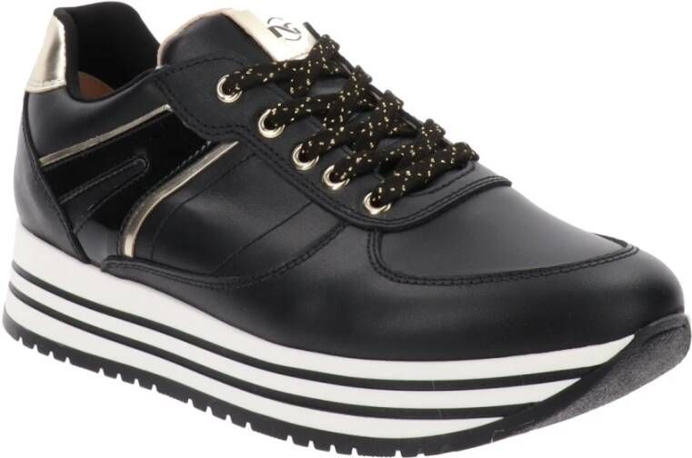 Nerogiardini Leren Meisjes Sneakers Stijlvol Comfort Black Dames