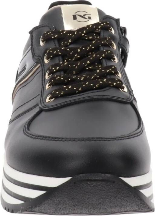 Nerogiardini Leren Meisjes Sneakers Stijlvol Comfort Black Dames