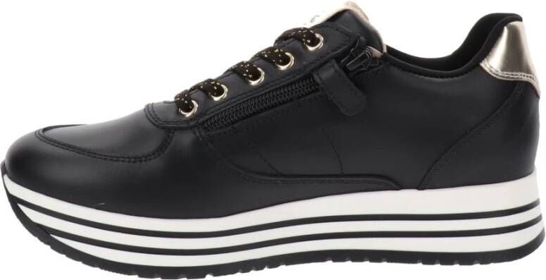 Nerogiardini Leren Meisjes Sneakers Stijlvol Comfort Black Dames