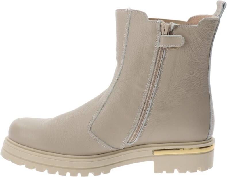 Nerogiardini Leren Meisjeslaarzen Stijlvol Modieus Beige Dames