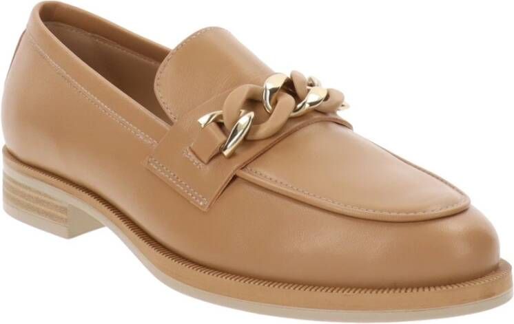 Nerogiardini Leren Mocassins Klassieke Stijl Comfort Brown Dames