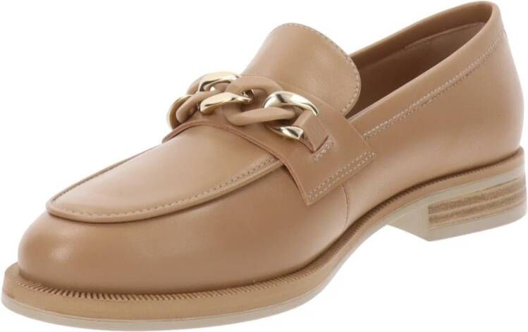 Nerogiardini Leren Mocassins Klassieke Stijl Comfort Brown Dames