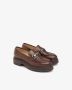 Nerogiardini Leren Mocassins met Metalen Klem Brown Dames - Thumbnail 7