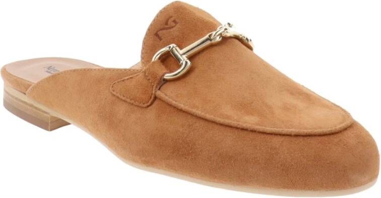 Nerogiardini Leren Sabot Schoenen Brown Dames