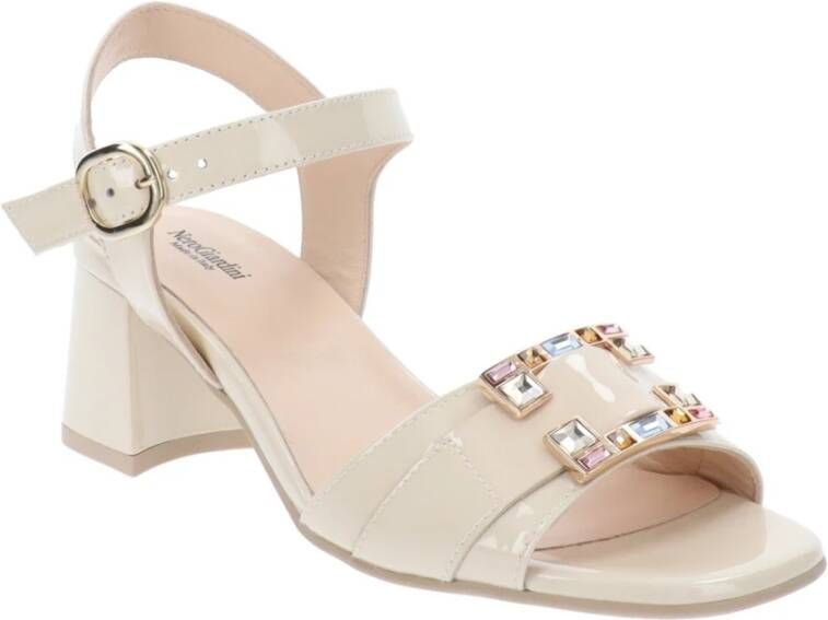 Nerogiardini Leren sandalen voor vrouwen Beige Dames