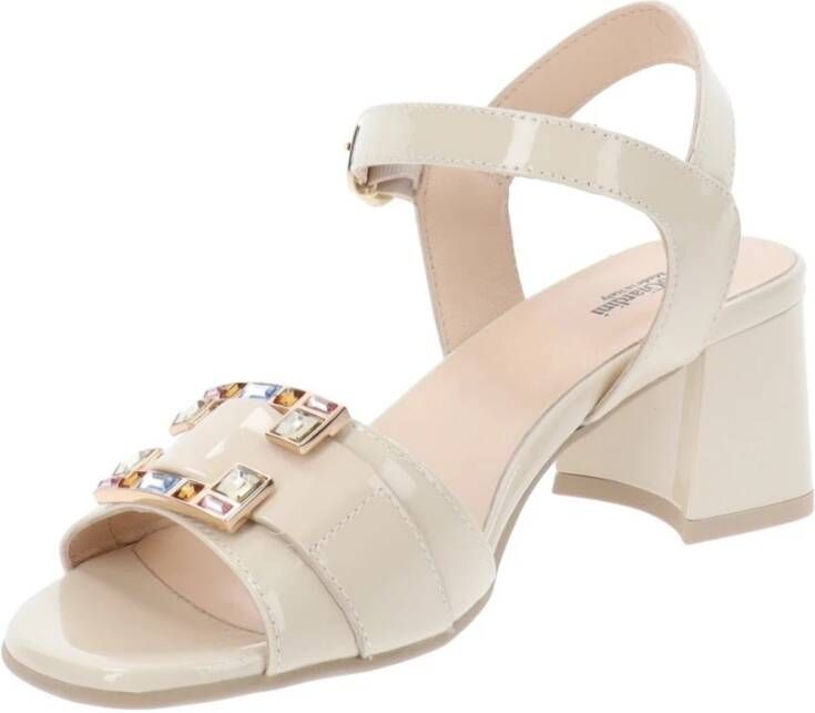 Nerogiardini Leren sandalen voor vrouwen Beige Dames