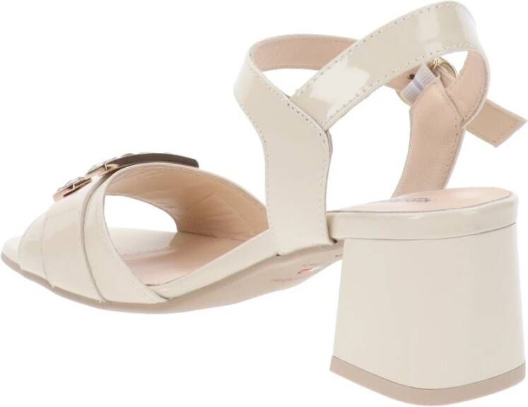 Nerogiardini Leren sandalen voor vrouwen Beige Dames