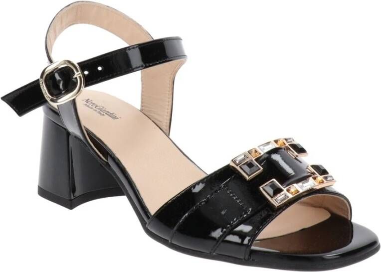 Nerogiardini Leren sandalen voor vrouwen Black Dames