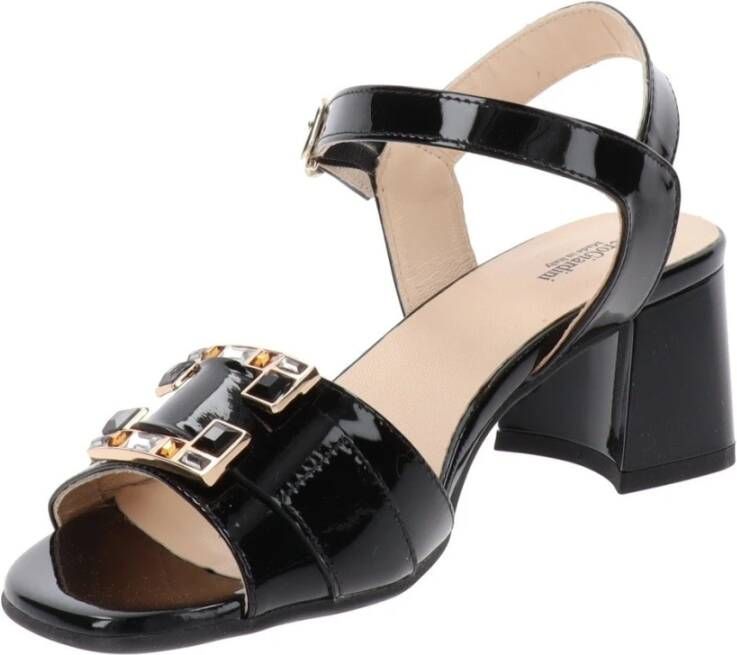 Nerogiardini Leren sandalen voor vrouwen Black Dames