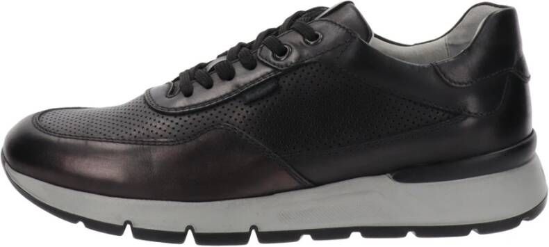 Nerogiardini Leren Sneakers voor Mannen Black Heren