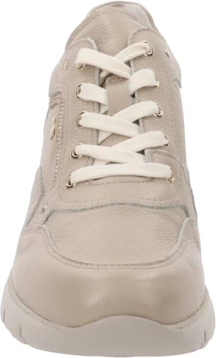 Nerogiardini Leren Sneakers voor Vrouwen Beige Dames