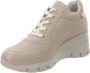 Nerogiardini Leren Sneakers voor Vrouwen Beige Dames - Thumbnail 4