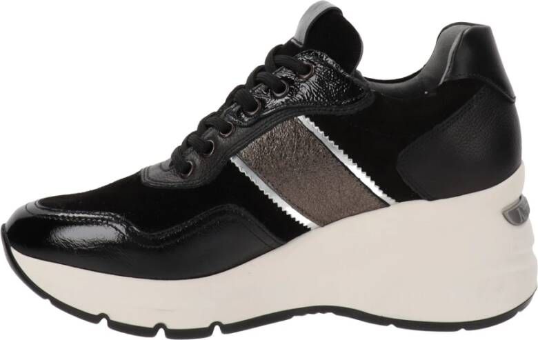 Nerogiardini Leren Sneakers voor Vrouwen Black Dames