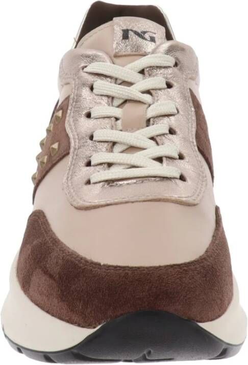 Nerogiardini Leren Sneakers voor Vrouwen Brown Dames