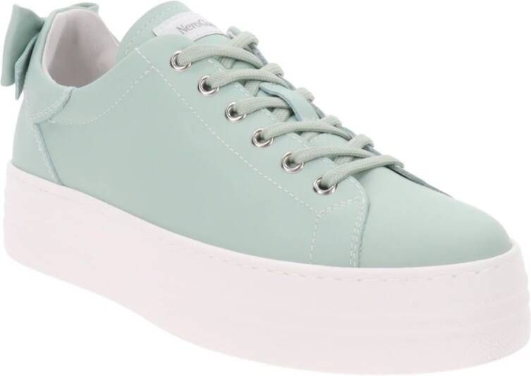 Nerogiardini Leren Sneakers voor Vrouwen Green Dames