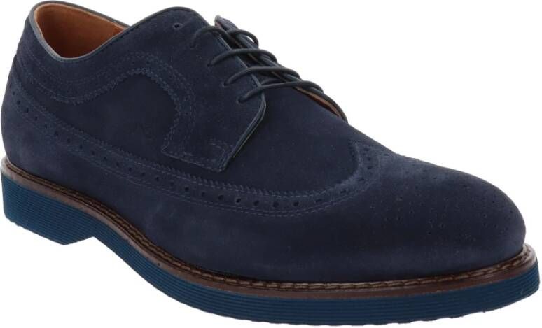 Nerogiardini Leren Veterschoenen Blue Heren