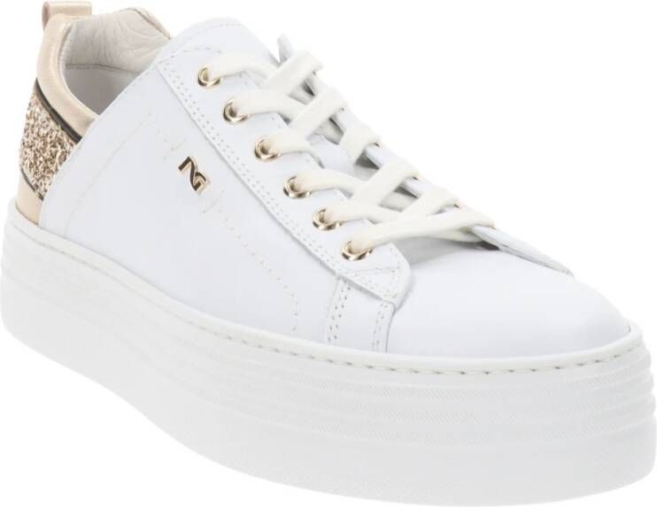 Nerogiardini Leren Veterschoenen voor Dames White Dames