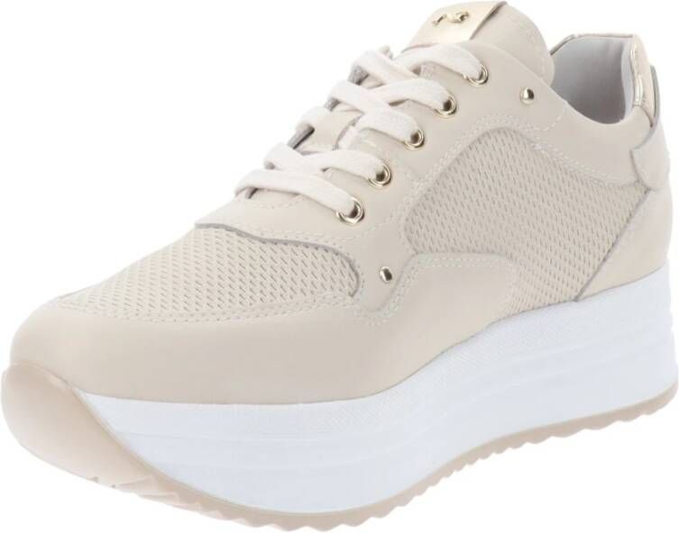 Nerogiardini Leren Vetersneakers White Dames