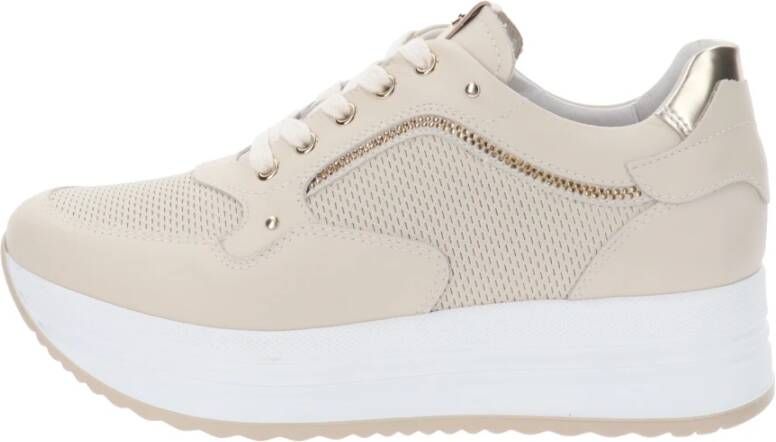 Nerogiardini Leren Vetersneakers White Dames