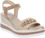 Nerogiardini Leren Zomer Sandalen Stijlvol Comfort Beige Dames - Thumbnail 9