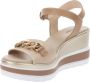 Nerogiardini Leren Zomer Sandalen Stijlvol Comfort Beige Dames - Thumbnail 11