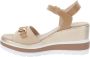 Nerogiardini Leren Zomer Sandalen Stijlvol Comfort Beige Dames - Thumbnail 12