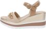 Nerogiardini Leren Zomer Sandalen Stijlvol Comfort Beige Dames - Thumbnail 14