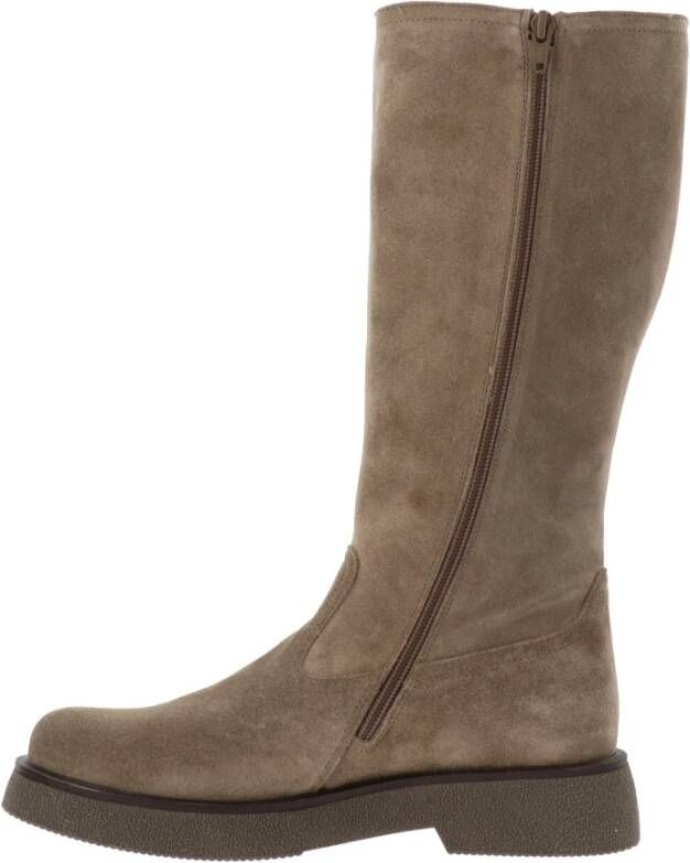 Nerogiardini Meisjes Leren Laarzen Stijlvol Comfortabel Beige Dames