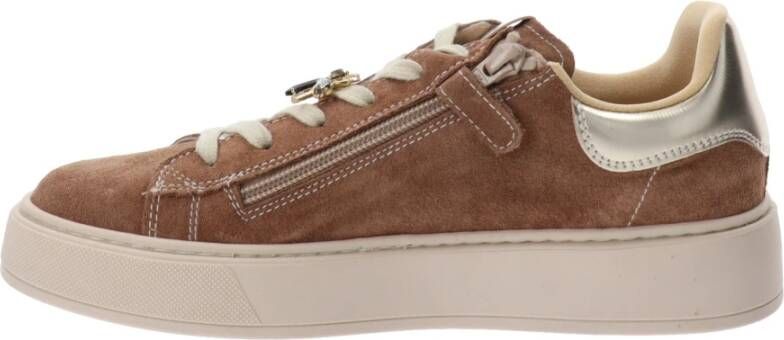 Nerogiardini Meisjes Leren Sneakers Stijlvol Comfortabel Beige Dames