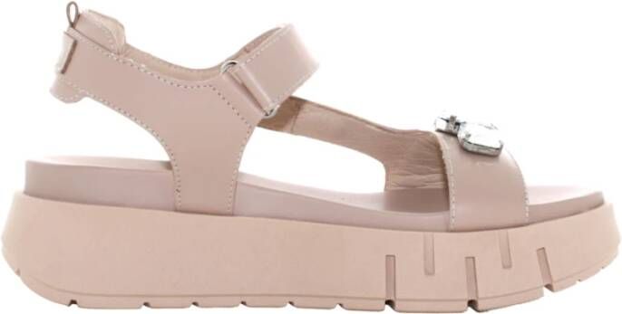 Nerogiardini Platform Sandalen voor Vrouwen Beige Dames