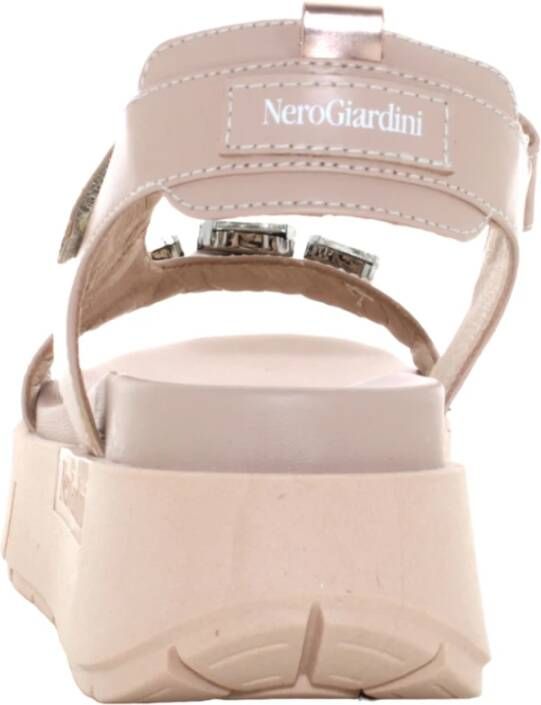 Nerogiardini Platform Sandalen voor Vrouwen Beige Dames