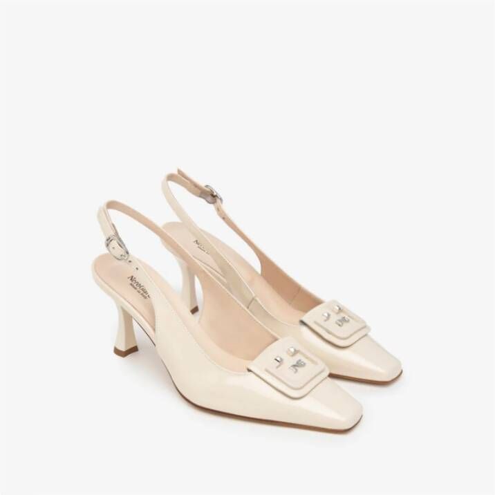 Nerogiardini Slingback Sandalen Latte Kleur Beige Dames