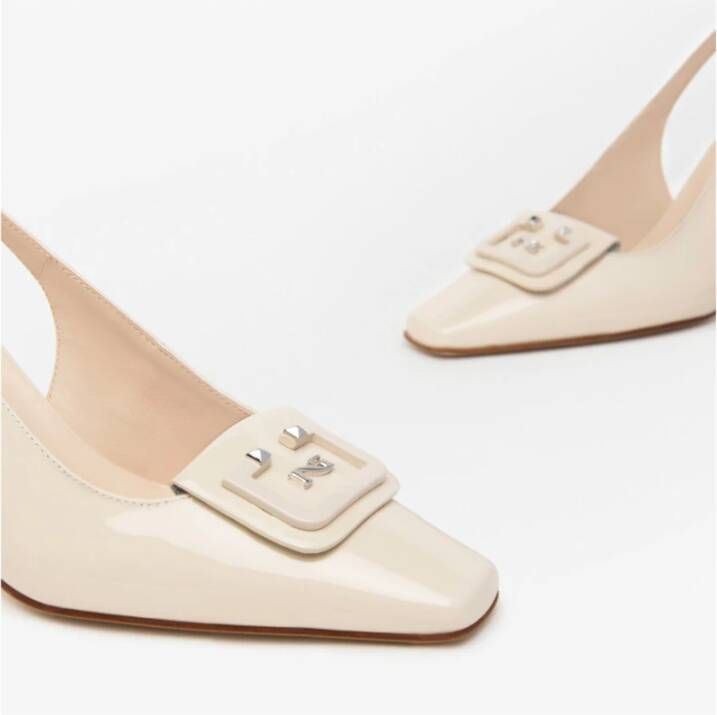 Nerogiardini Slingback Sandalen Latte Kleur Beige Dames