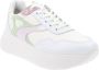 Nerogiardini Leren en stoffen damessneakers Multicolor Dames - Thumbnail 2