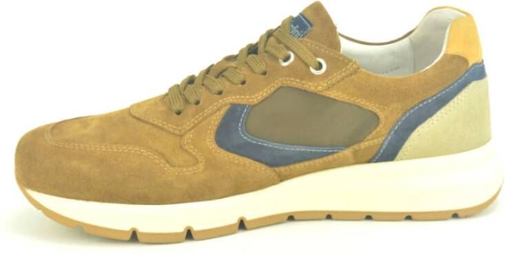 Nerogiardini Stijlvolle Cognac Combi Runner Schoenen Brown Heren