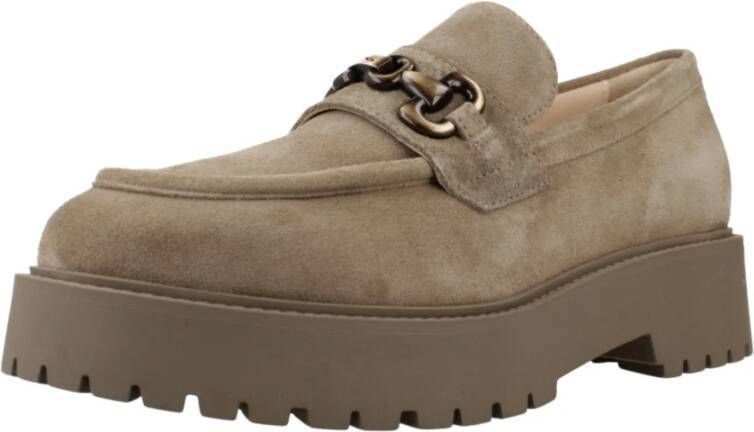 Nerogiardini Stijlvolle Loafers voor Mannen Brown Dames