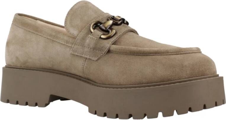 Nerogiardini Stijlvolle Loafers voor Mannen Brown Dames