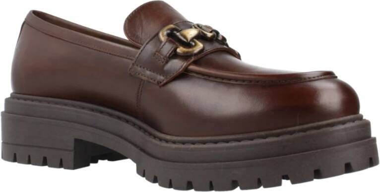 Nerogiardini Stijlvolle Loafers voor Mannen Brown Dames