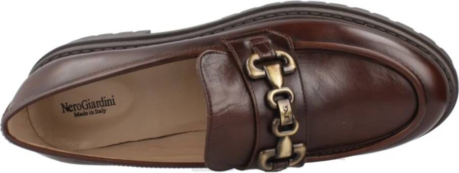 Nerogiardini Stijlvolle Loafers voor Mannen Brown Dames