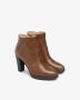 Nerogiardini Studded Leren Enkellaarzen Rits Sluiting Brown Dames - Thumbnail 3