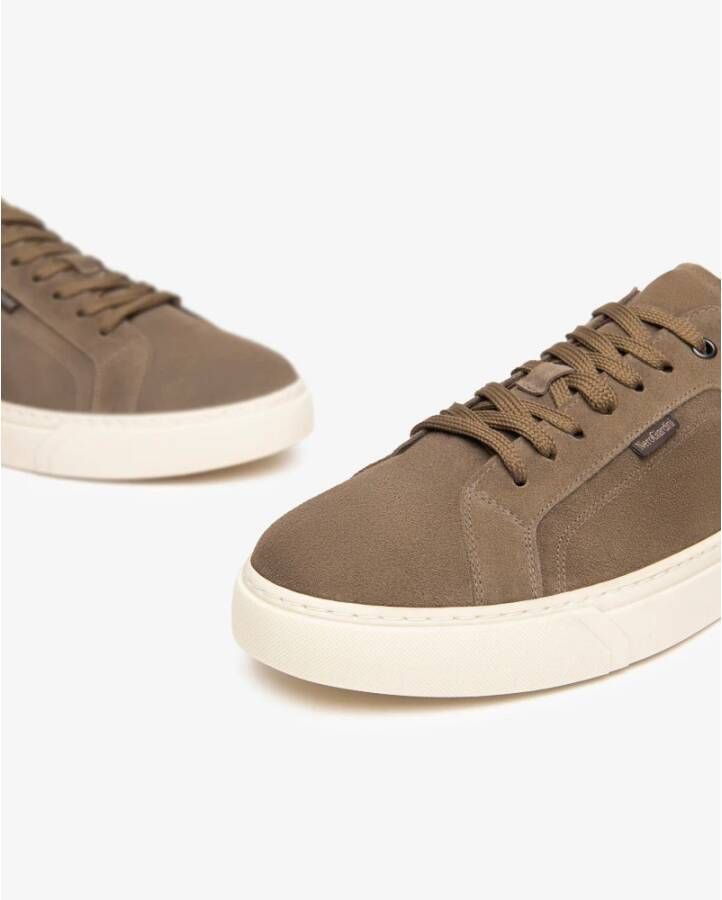 Nerogiardini Suède en stoffen herensneakers Beige Heren