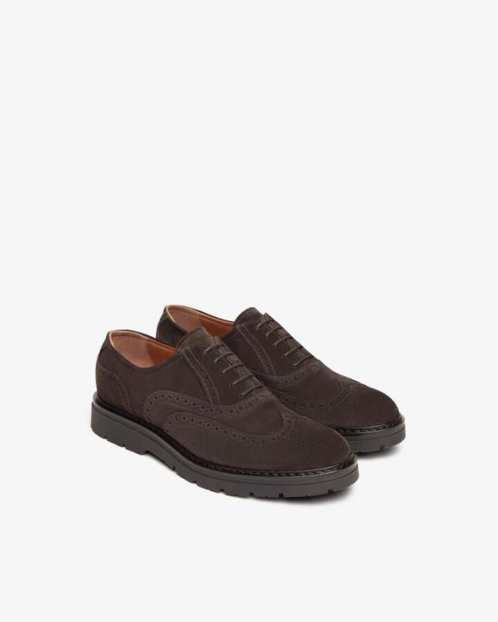 Nerogiardini Suède Oxford Schoenen Bruin Brown Heren