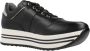 Nerogiardini Zwarte leren platform sneakers Black Dames - Thumbnail 9