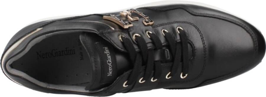 Nerogiardini Leren Sneakers voor Vrouwen Black Dames